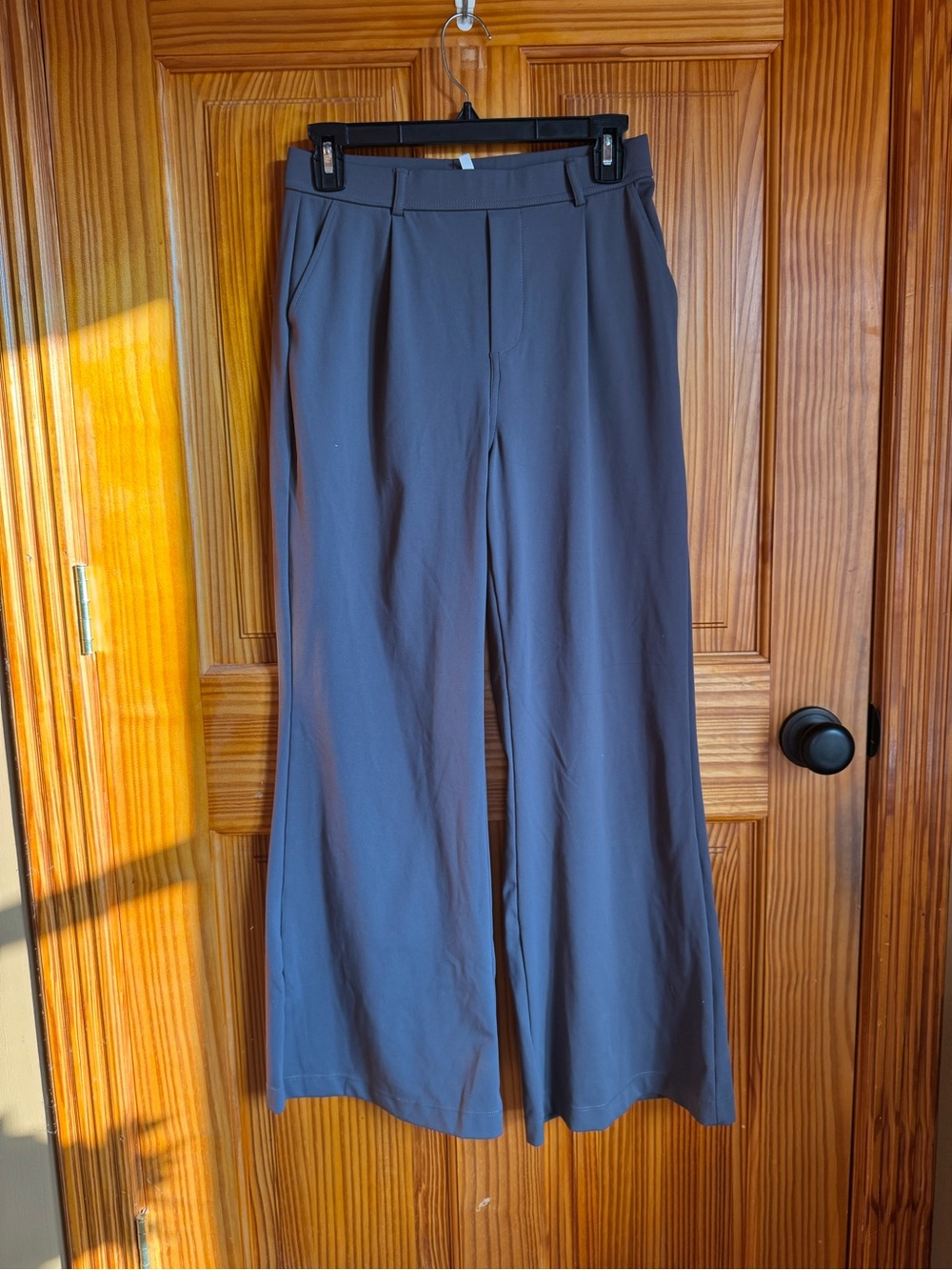 Halara Wide-Leg Dress Pants in Slate Gray